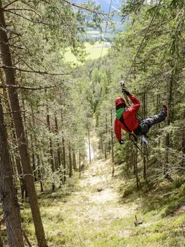 Zipline in den Dolomiten